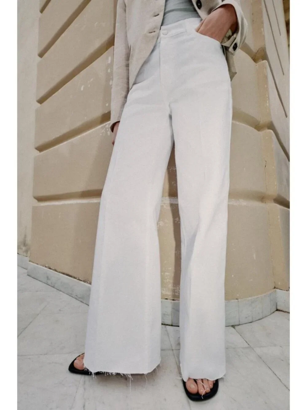 ZARA Z1975 MID-RISE STRAIGHT LEG JEANS